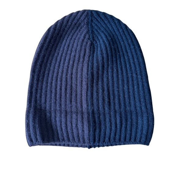 Begg x Co Cashmere Beanie Hat Black Brown Ribbed Knit Made in Scotland - Picture 1 of 7